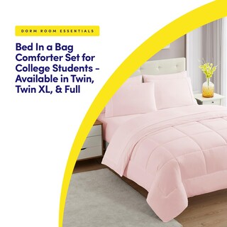 Foto 5 | Foto 5 | Juego De Ropa De Cama Sweet Home Collection Twin Xl Rosa Pálido De 5 Piezas - Venta Internacional.
