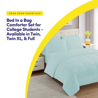 Foto 5 | Foto 5 | Juego De Ropa De Cama Sweet Home Collection Para Dormitorio, Tamaño Doble, Color Aguamarina - Venta Internacional.