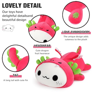Foto 3 | Foto 3 | Peluche Onsoyours, Bonita Fruta De Dragón Con Forma De Axolotl Para Niños, 13 Cm - Venta Internacional.