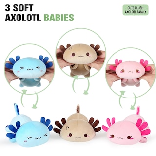 Foto 3 | Foto 3 | Animal De Peluche Onsoyours Axolotl Mommy Con 3 Bebés De 20 Cm - Venta Internacional.