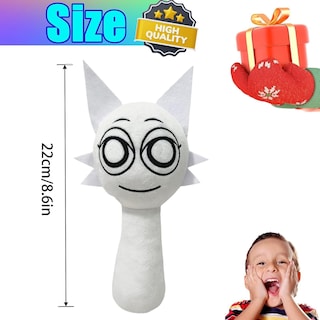 Foto 2 | Foto 2 | Cojín De Peluche Con Forma De Figura De Peluche Sprunki Horror Game Jevin, 25 Cm - Venta Internacional.