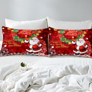 Foto 5 | Foto 5 | Sábanas Erosebridal Papá Noel De Tamaño Completo Para Niños, Color Rojo - Venta Internacional.