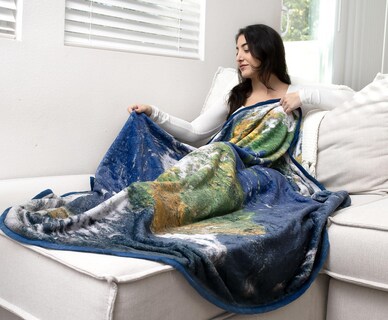 Foto 6 | Foto 6 | Manta Redonda Toynk Planet Earth De Forro Polar, 150 Cm - Venta Internacional.