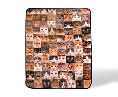 Foto 1 | Foto 1 | Manta Polar Toynk Cat Face Collage, 114 X 152 Cm - Venta Internacional.