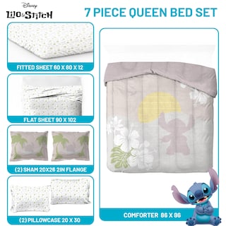 Foto 3 | Foto 3 | Juego De Ropa De Cama Jay Franco Disney Lilo And Stitch Tamaño Queen - Venta Internacional.