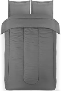 Foto 7 | Foto 7 | Juego De Edredón Utopia Bedding Para Todas Las Estaciones, Gris, Doble Con 2 Fundas - Venta Internacional.