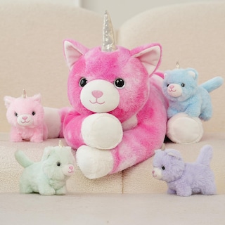 Foto 2 | Foto 2 | Animal De Peluche Morismos, Gato Unicornio Con Gatitos, Bebés, 60 Cm - Venta Internacional.