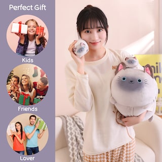 Foto 6 | Foto 6 | Peluche Sqeqe Para Gatos Siameses Con 4 Gatitos Blandos Para Niños - Venta Internacional.