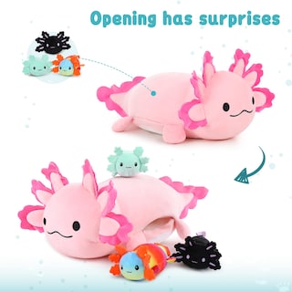 Foto 2 | Foto 2 | Juguete De Peluche Maogolan Giant Axolotl Con 3 Bebés En El Interior De 60 Cm - Venta Internacional.