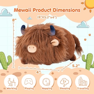Foto 3 | Foto 3 | Peluche Mewaii Cute Highland Cow Para Niñas De 40 Cm - Venta Internacional.