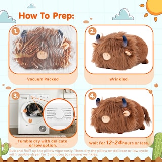Foto 7 | Foto 7 | Peluche Mewaii Cute Highland Cow Para Niñas De 40 Cm - Venta Internacional.