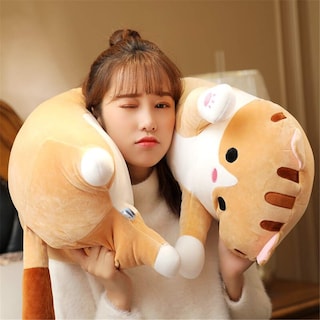 Foto 6 | Foto 6 | Muñeca De Peluche Con Forma De Gato Shangman, Adorable Gatito De Peluche Con Dibujos Animados, 90 Cm - Venta Internacional.