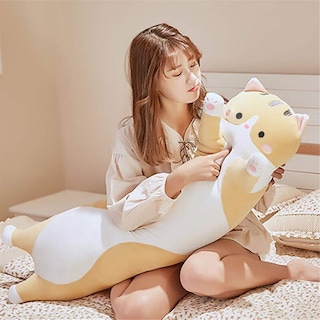 Foto 7 | Foto 7 | Muñeca De Peluche Con Forma De Gato Shangman, Adorable Gatito De Peluche Con Dibujos Animados, 90 Cm - Venta Internacional.
