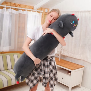 Foto 3 | Foto 3 | Almohada Corporal De Felpa Mewaii Long Cat 36 Cm, Bonito Gato Negro - Venta Internacional.