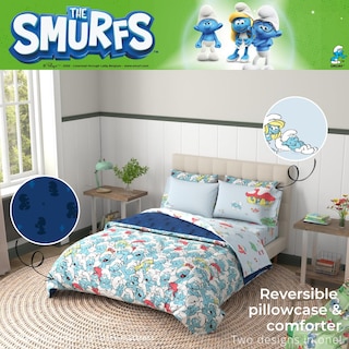 Foto 4 | Foto 4 | Juego De Cama Franco The Smurfs De Microfibra Supersuave De 7 Piezas - Venta Internacional.
