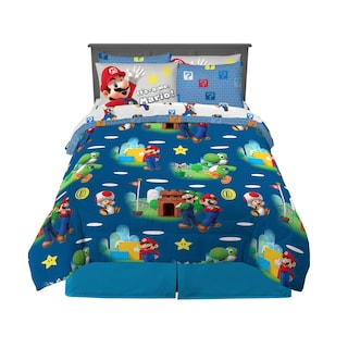 Foto 1 | Foto 1 | Juego De Cama Franco Super Mario Bros. Kids Queen Size 7 Piezas - Venta Internacional.