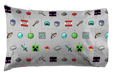 Foto 2 | Foto 2 | Juego De Sábanas Jay Franco Minecraft Monster Hunters Twin, 3 Piezas - Venta Internacional.