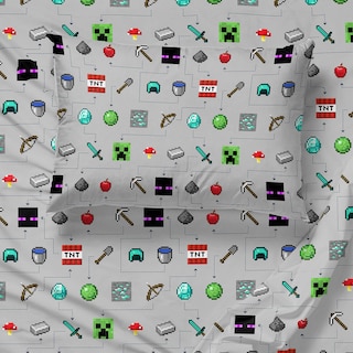 Foto 4 | Foto 4 | Juego De Sábanas Jay Franco Minecraft Monster Hunters Twin, 3 Piezas - Venta Internacional.