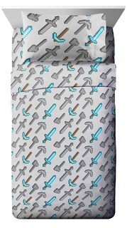 Foto 1 | Foto 1 | Juego De Sábanas Completo De Personajes Isométricos De Minecraft De Jay Franco - Venta Internacional.