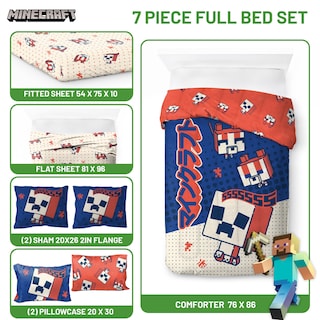 Foto 3 | Foto 3 | Juego De Ropa De Cama Jay Franco Minecraft Creeper, Tamaño Completo, 7 Piezas - Venta Internacional.