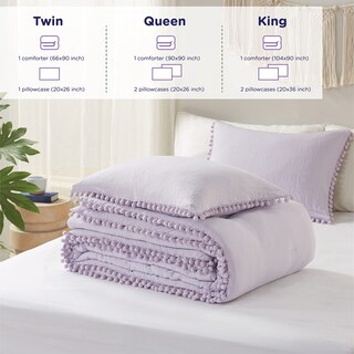 Foto 7 | Foto 7 | Juego De Edredón Codi Lavender Purple Full/queen Con 1 Edredón Y 2 Fundas De Almohada - Venta Internacional.