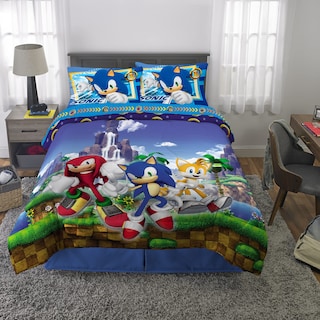 Foto 4 | Foto 4 | Juego De Ropa De Cama Franco Sonic The Hedgehog, Tamaño Completo, 5 Piezas - Venta Internacional.
