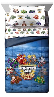 Foto 2 | Foto 2 | Juego De Cama Jay Franco Monster Jam Truckin' Pals Para Niños Pequeños, 4 Piezas - Venta Internacional.