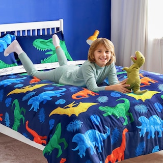 Foto 7 | Foto 7 | Juego De Edredón Joiedomi Kid Twin, Ropa De Cama Con Diseño De Dinosaurio, 5 Piezas - Venta Internacional.
