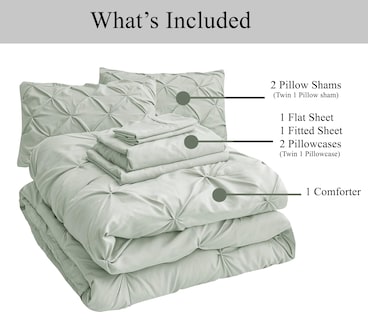 Foto 7 | Foto 7 | Juego De Edredón Lane Linen Para Ropa De Cama Doble, 5 Piezas Con Sábanas - Venta Internacional.