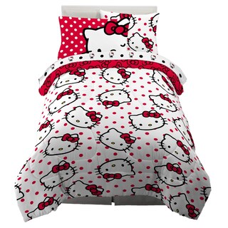 Foto 1 | Foto 1 | Juego De Ropa De Cama Franco Collectibles Hello Kitty Polka Dot Twin - Venta Internacional.