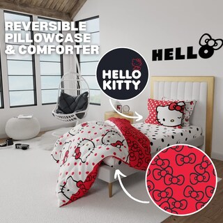 Foto 3 | Foto 3 | Juego De Ropa De Cama Franco Collectibles Hello Kitty Polka Dot Twin - Venta Internacional.