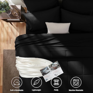 Foto 3 | Foto 3 | Juego de Edredón Cozylux Negro Indivudal 5 Piezas - Venta Internacional