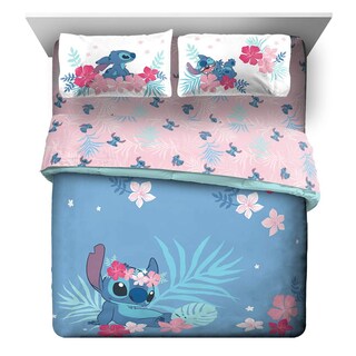 Foto 1 | Foto 1 | Edredón Matrimonial con Sábanas Jay Franco Lilo & Stitch Rosa 5 Piezas - Venta Internacional