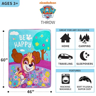 Foto 3 | Foto 3 | Throw Micro Raschel Franco Paw Patrol Skye Girls 117 Cm X 152 Cm - Venta Internacional.