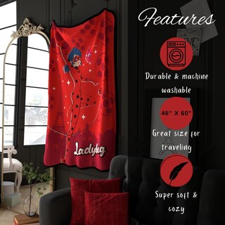 Foto 3 | Foto 3 | Throw Franco Miraculous: Tales Of Ladybug And Cat Noir Kids - Venta Internacional.