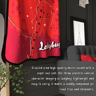Foto 4 | Foto 4 | Throw Franco Miraculous: Tales Of Ladybug And Cat Noir Kids - Venta Internacional.