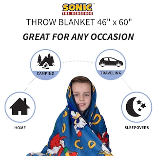 Foto 3 | Foto 3 | Manta Franco Super Soft Plush De Sonic The Hedgehog - Venta Internacional.