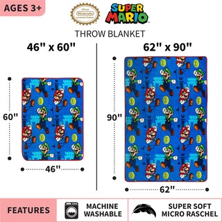 Foto 4 | Foto 4 | Manta Franco Super Soft Plush Mario De 117 Cm X 152 Cm - Venta Internacional.