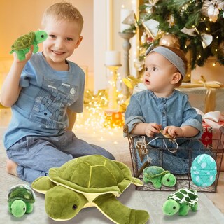 Foto 6 | Foto 6 | Set De Animales De Peluche Aoriher Turtle Con 3 Peluches Pequeños Y 2 Huevos - Venta Internacional.