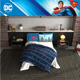 Foto 6 | Foto 6 | Juego De Ropa De Cama Franco Superman Dc Comics Para Niños, Tamaño Completo, 7 Piezas - Venta Internacional.