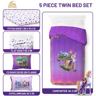 Foto 3 | Foto 3 | Juego De Edredón Jay Franco Unicorn Academy Tamaño Doble 5 Piezas - Venta Internacional.