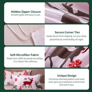 Foto 6 | Foto 6 | Juego De Funda De Edredón Mildly Christmas, Tamaño Doble Para Niños - Venta Internacional.