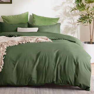 Foto 1 | Foto 1 | Juego De Funda De Edredón Bedsure, Tamaño Queen, Poliéster, Verde Oliva - Venta Internacional.