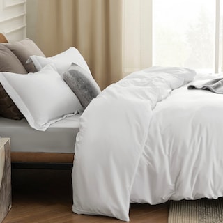 Foto 5 | Foto 5 | Funda De Edredón Tamaño King Size, Suave, Doble Cepillada, Blanca - Venta Internacional.
