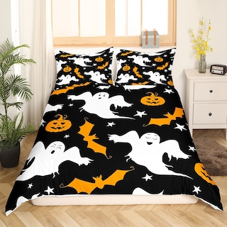 Foto 1 | Foto 1 | Juego De Funda De Edredón Feelyou Halloween Kids Ghost Pumpkin Queen - Venta Internacional.