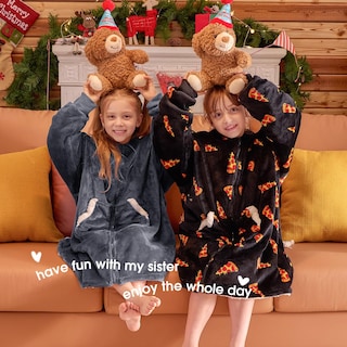 Foto 3 | Foto 3 | Sudadera Portátil Con Capucha Joywoo Para Niños, Pizza Sherpa, Niña Y Niño - Venta Internacional.