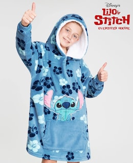 Foto 5 | Foto 5 | Manta con Capucha Disney Stitch Azul - Venta Internacional