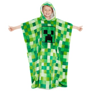 Foto 1 | Foto 1 | Manta Con Capucha Minecraft, Forro Polar Para Niños Y Adolescentes, Color Verde - Venta Internacional.