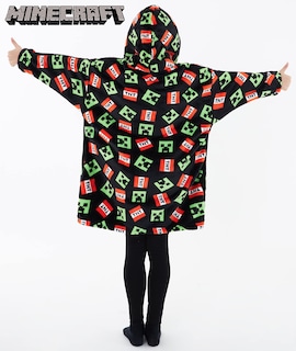 Foto 6 | Foto 6 | Manta Con Capucha De Forro Polar Minecraft Para Niños Y Adolescentes - Venta Internacional.