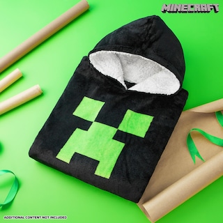 Foto 2 | Foto 2 | Manta Con Capucha De Forro Polar Minecraft Para Niños Y Adolescentes - Venta Internacional.